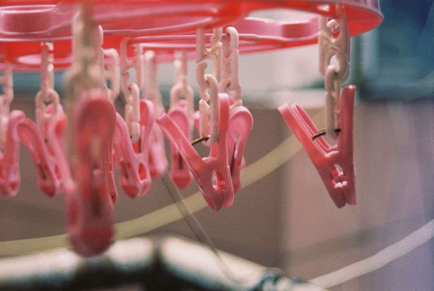 Clothes pegs close up